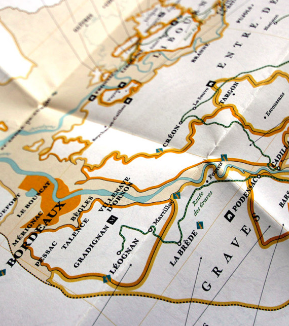 Carte pliable - Les vins de Bordeaux