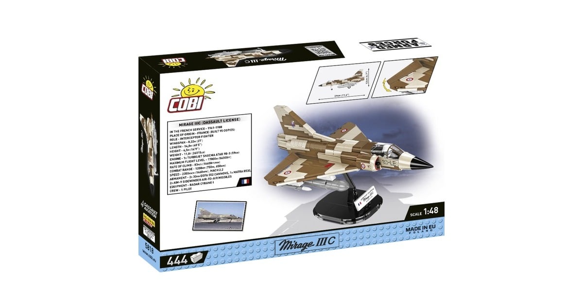 COBIArmed Forces - Mirage IIIC Vexin Constructiespeelgoed  (COBI-5818)