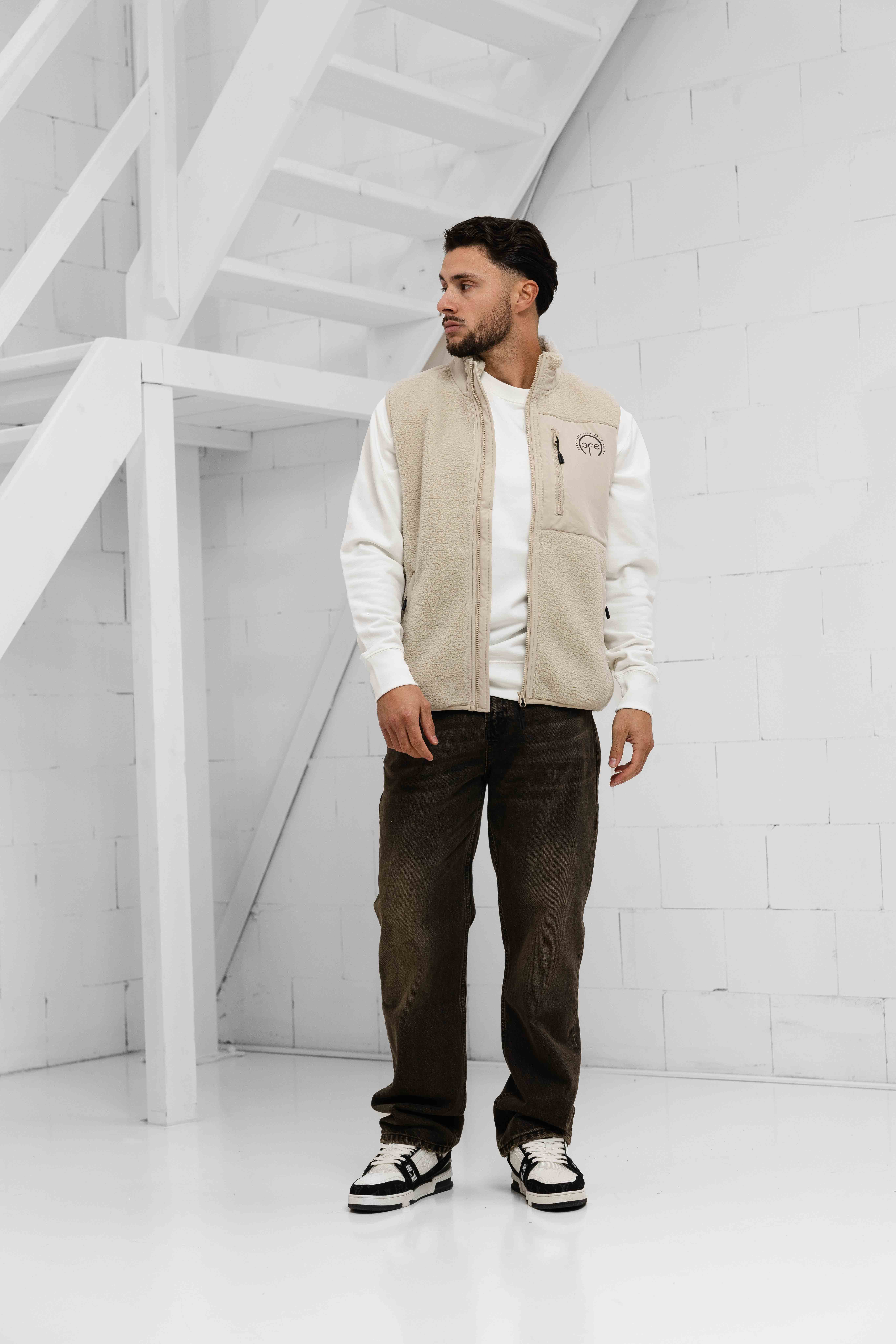 Enfance Fleece Bodywarmer Heren Beige