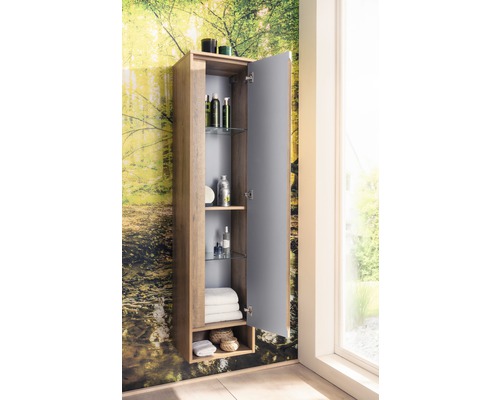 Hoge kast FACKELMANN Natura rechts, eikenhout, 166,5 x 38 x 23 cm