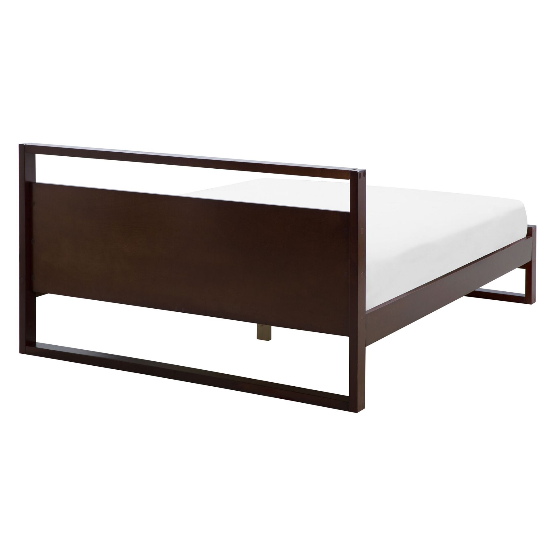 Beliani-GIULIA-Tweepersoonsbed-Donkerbruin-160 x 200 cm-Dennenhout