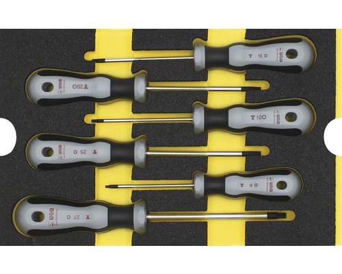 Module-inzetstuk TX-schroevendraaier WGB-maat M 268 x 38 x 171 mm zwart 6-delig