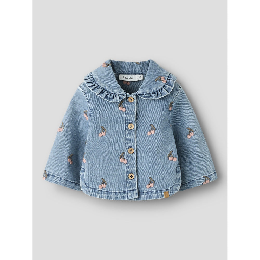 Køb Lil'Atelier Medium Blue Denim Cherry Nbfdeva Loose Dnm Emb Jakke 2024-Es Lil