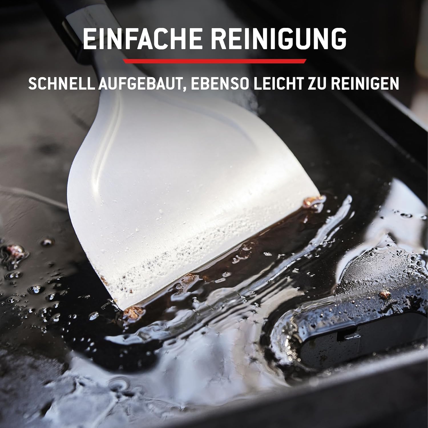 Weber Slate GP 56cm Premium Plancha Grill / 2 Brenner, Gleichmäßige Hitze bis zum Rand, Bis zu 260 °C, Porzellanemaillierte Antihaft-Grillfläche (56 x 41 cm), Höhenverstellbare Füße, Schwarz