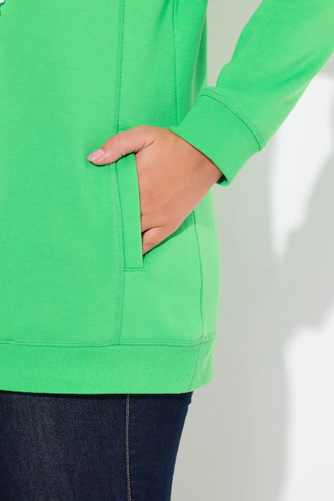Sweatshirt, weiter Stehkragen, Taschen, Raglan-Langarm, mintgrün
