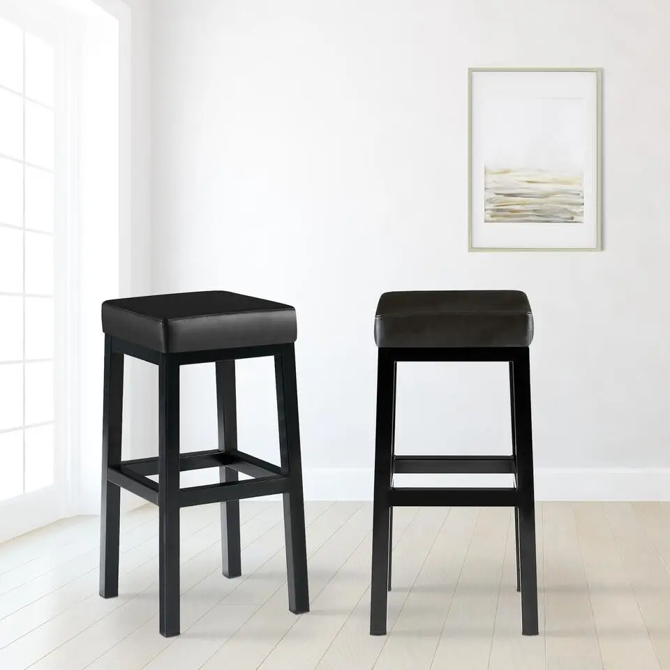 CLP Barkruk Taylor B80 zwart Frame - Kunstleer - zwart