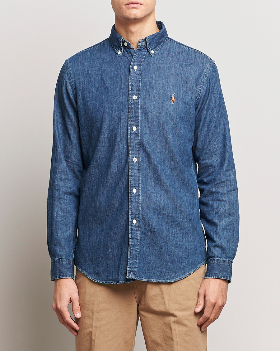 Polo Ralph Lauren Custom Fit Shirt Denim Dark Wash