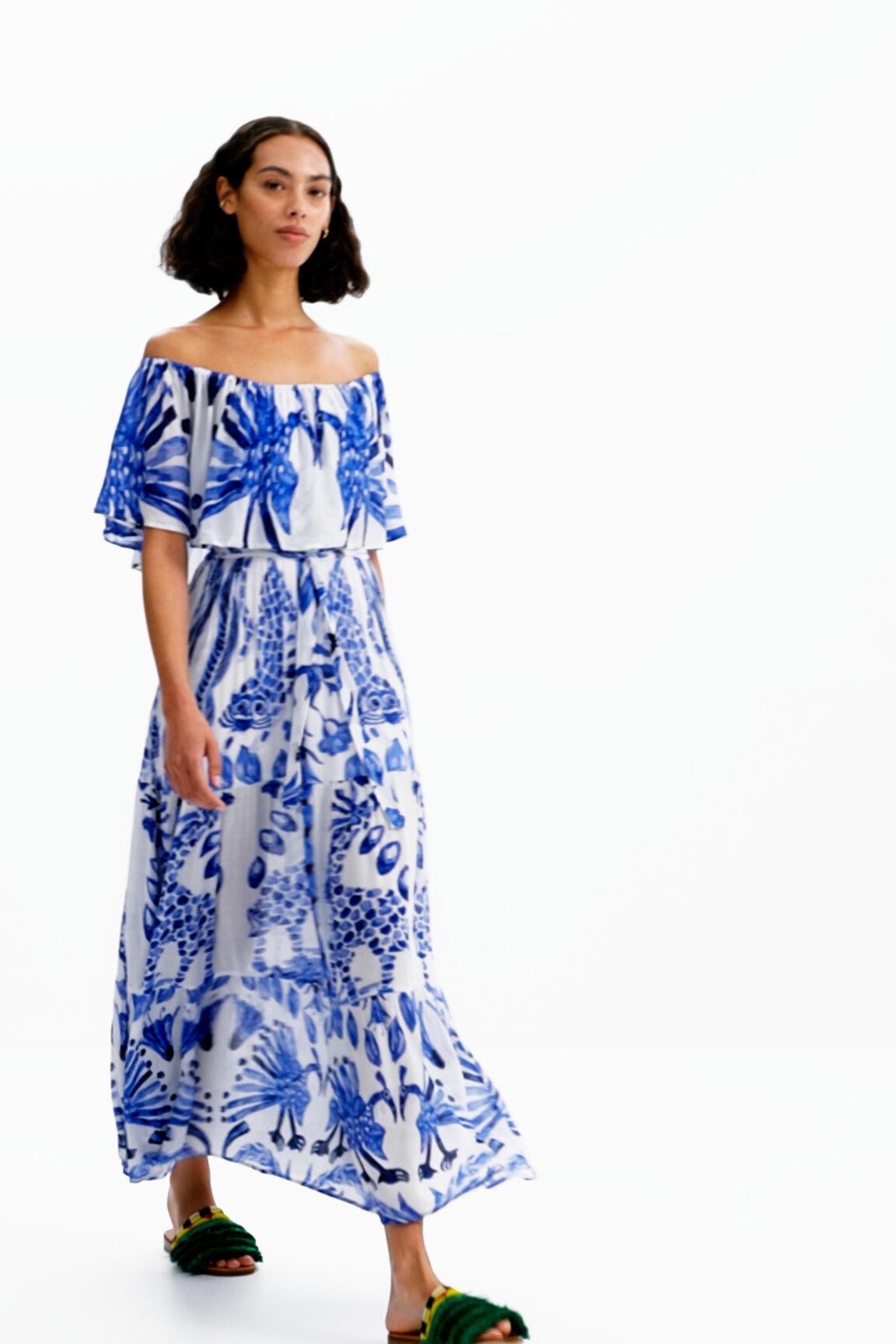 Robe midi volants Stella Jean