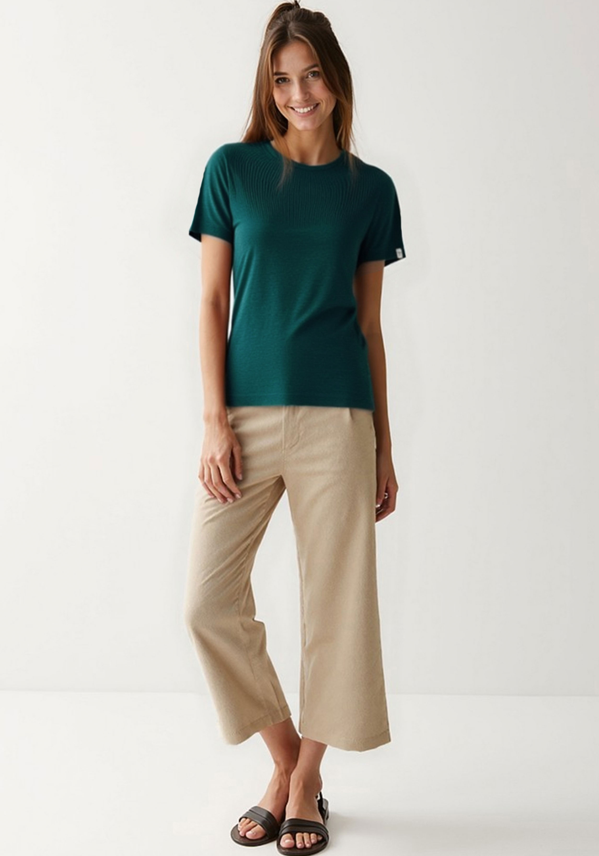 WE ARE ZRCL Damen T-Shirt Luisa Basic Dark Sea