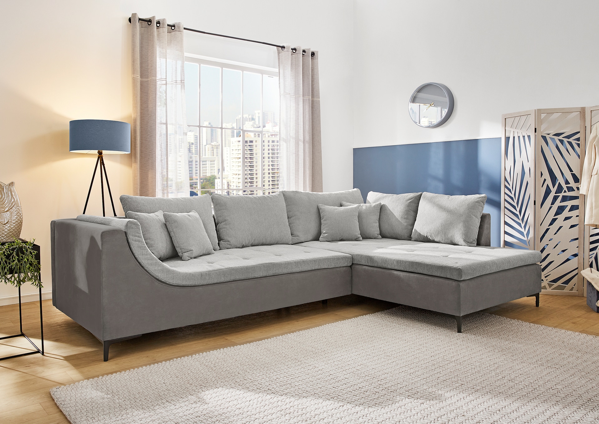 Ecksofa VARESE grau