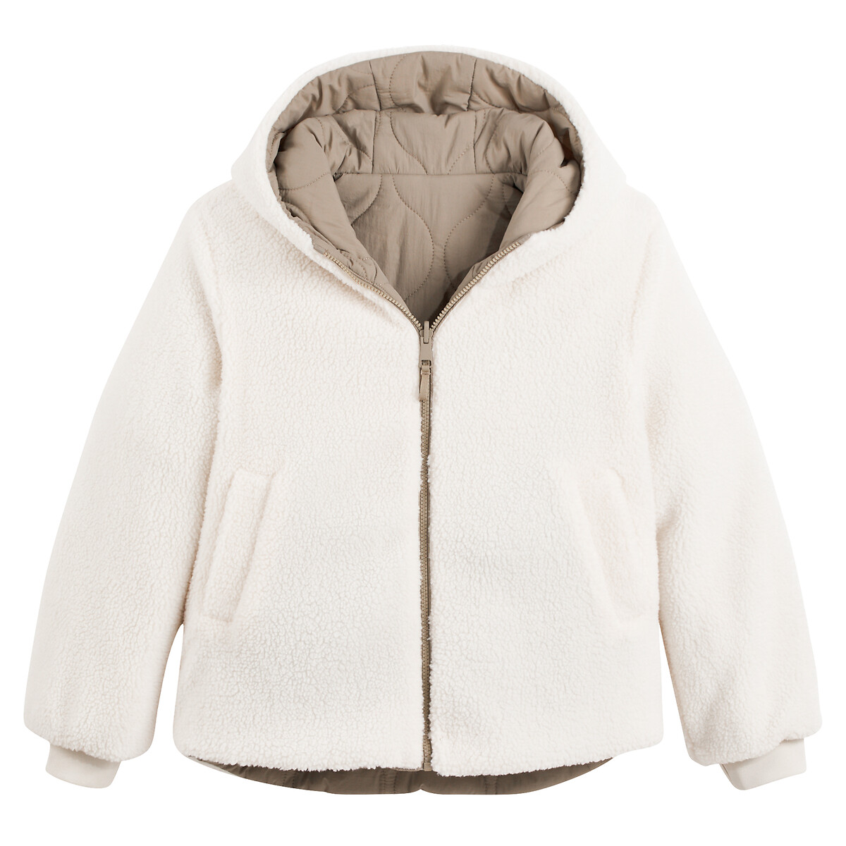 COLEÇÕES LA REDOUTE<br>Jaqueta quente reversível de plumas com capuz