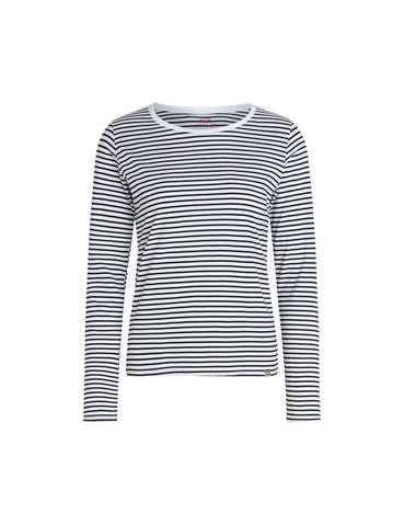 Mads Nørgaard  Organic Jersey Stripe Tenna Tee FAV - hvid/sort