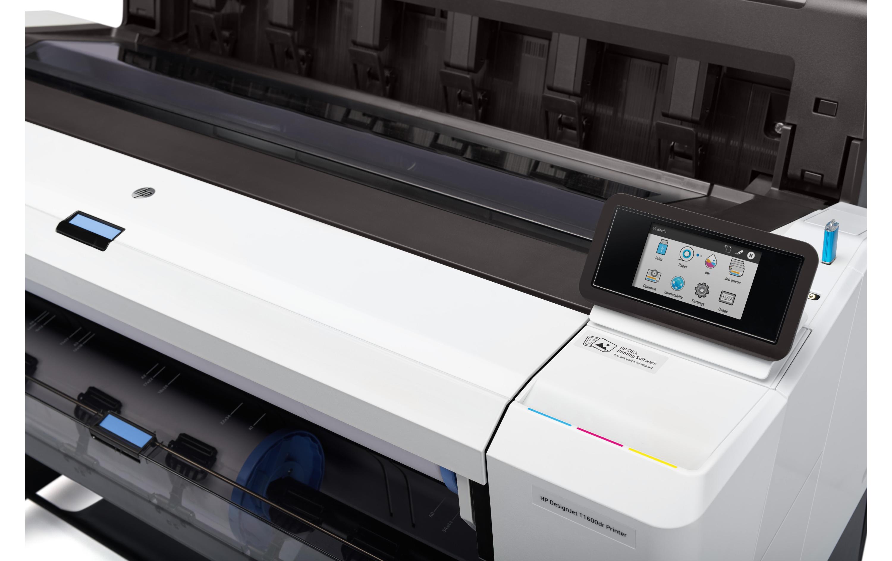 Grossformatdrucker DesignJet T1600DR<br>Grossformatdrucker mit zwei Rollen, bis 914 mm