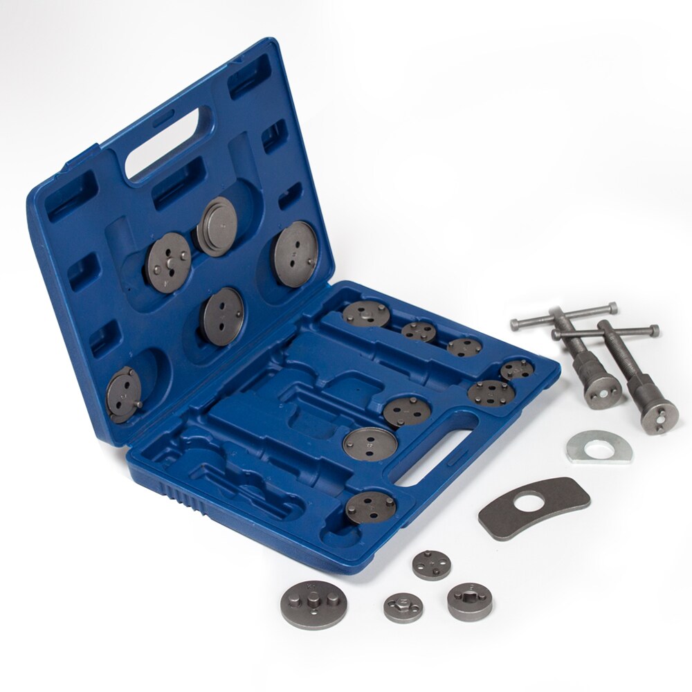 tectake® Bremskolbenrücksteller-Set, 22-teilig, für fast alle gängigen Automarken, übersichtliche Anordnung im Kunststoffkoffer
