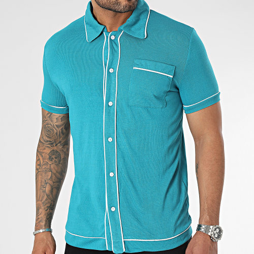Chemise Manches Courtes Bleu
