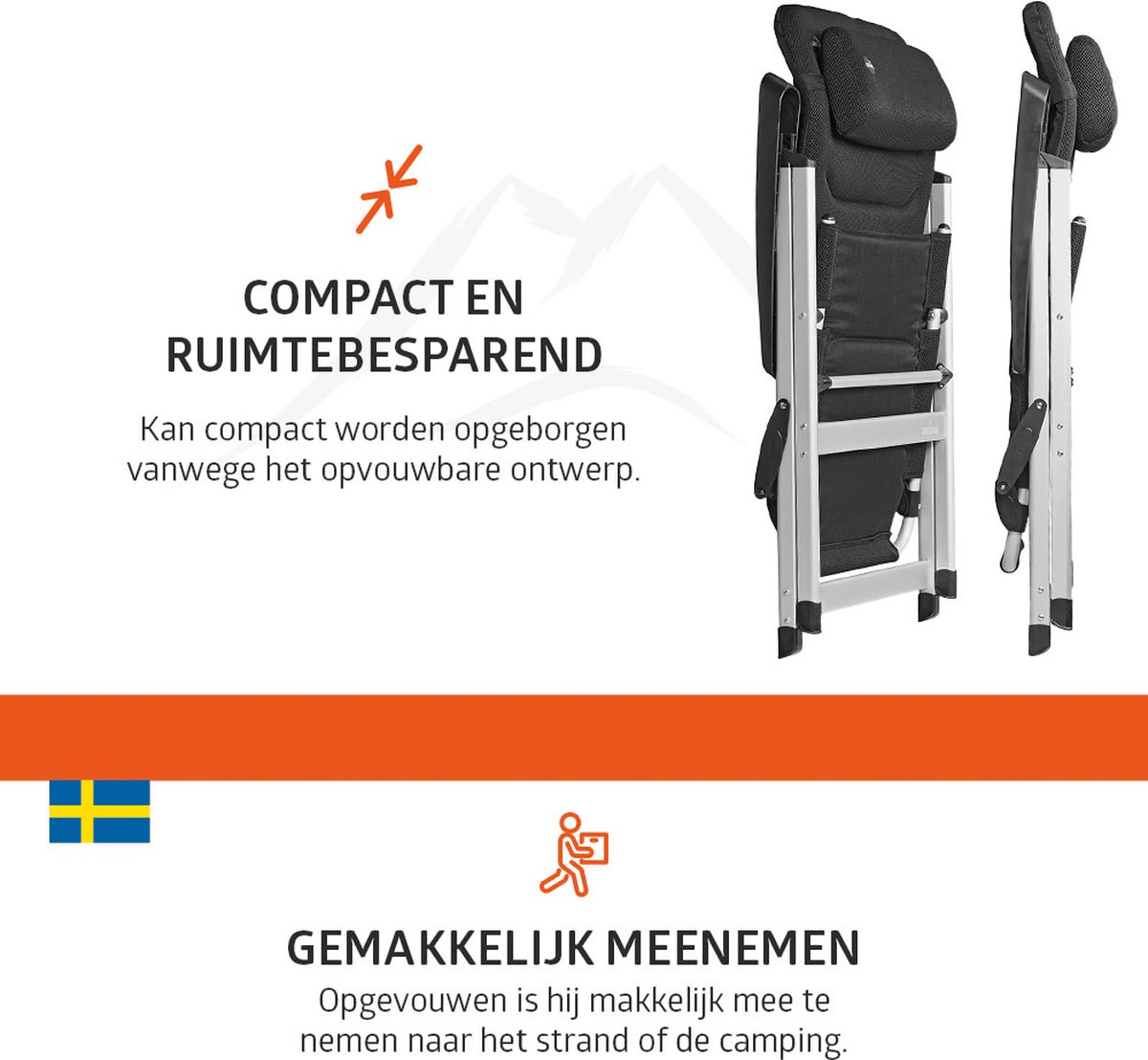 Campout Colibri Hybrid set van 2 standenstoelen - Black