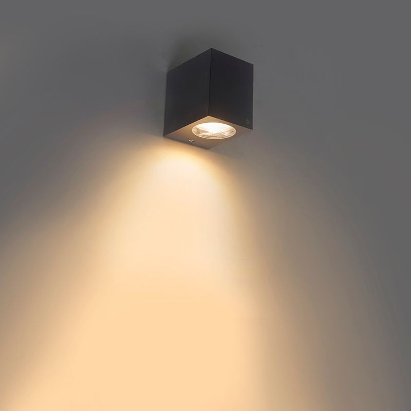 Moderne buiten wandlamp grijs van kunststof - Baleno