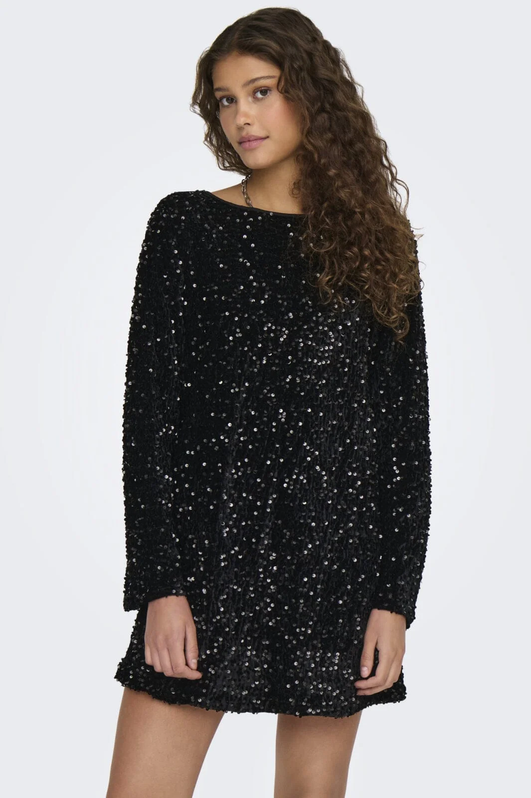 Only Onlanika Sequins Ls Bow Dress 15339408