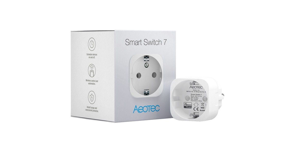 AeotecSmart Switch 7 stekker  (Wit, Z-Wave)