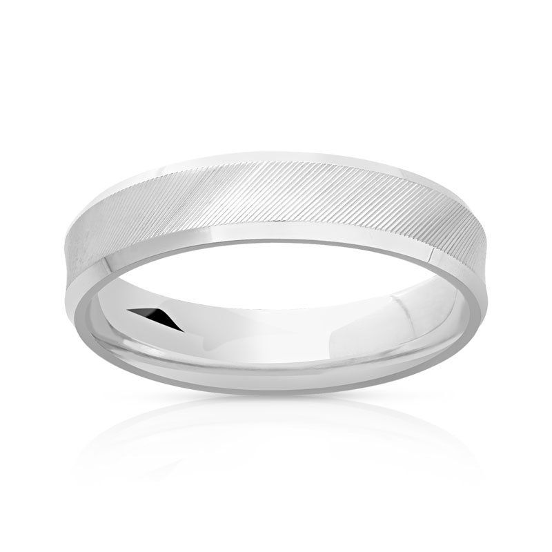 Alliance or 750 blanc irisé 4 mm