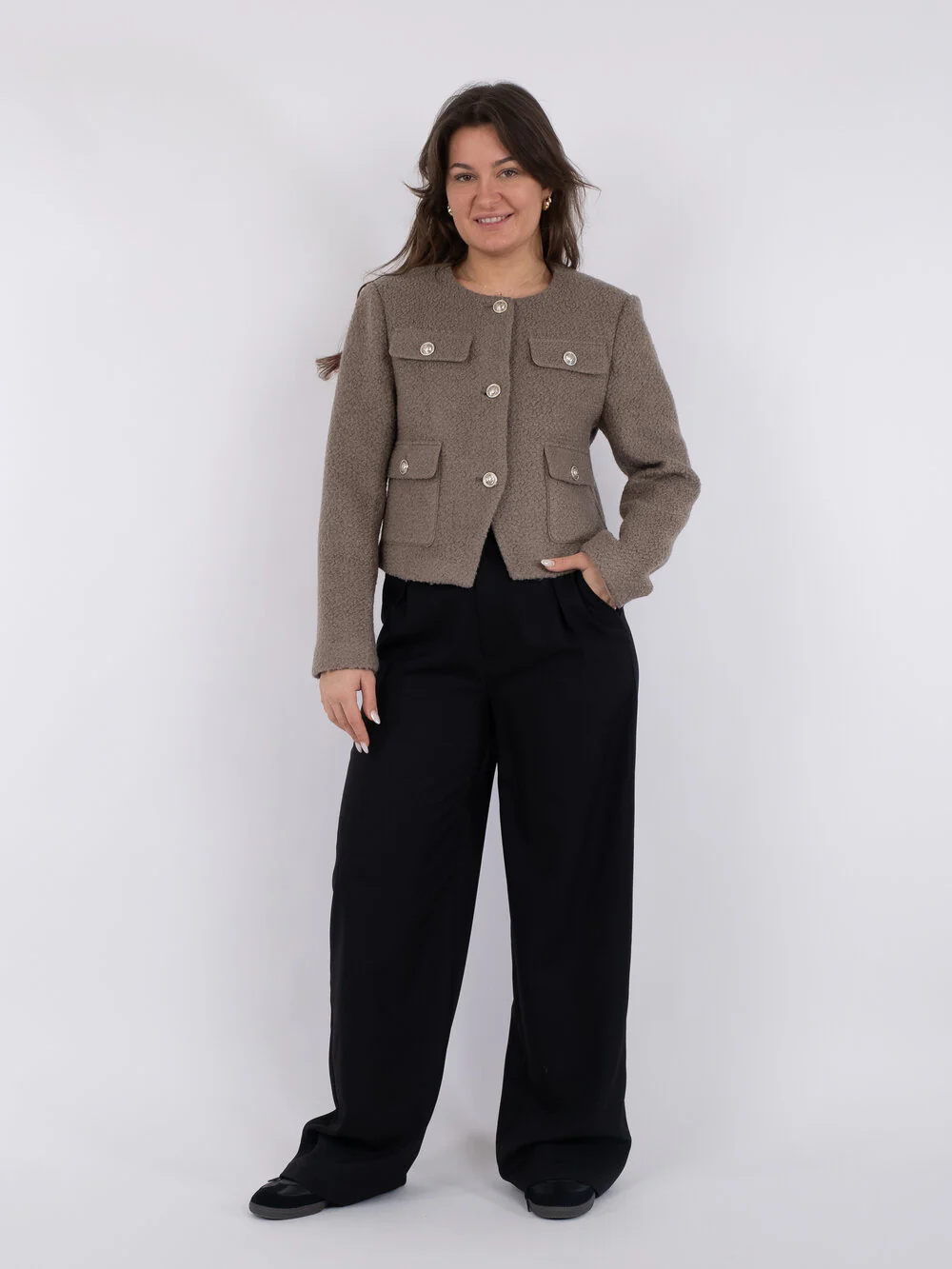Neo Noir  Holly Structure jakke - Warm Grey