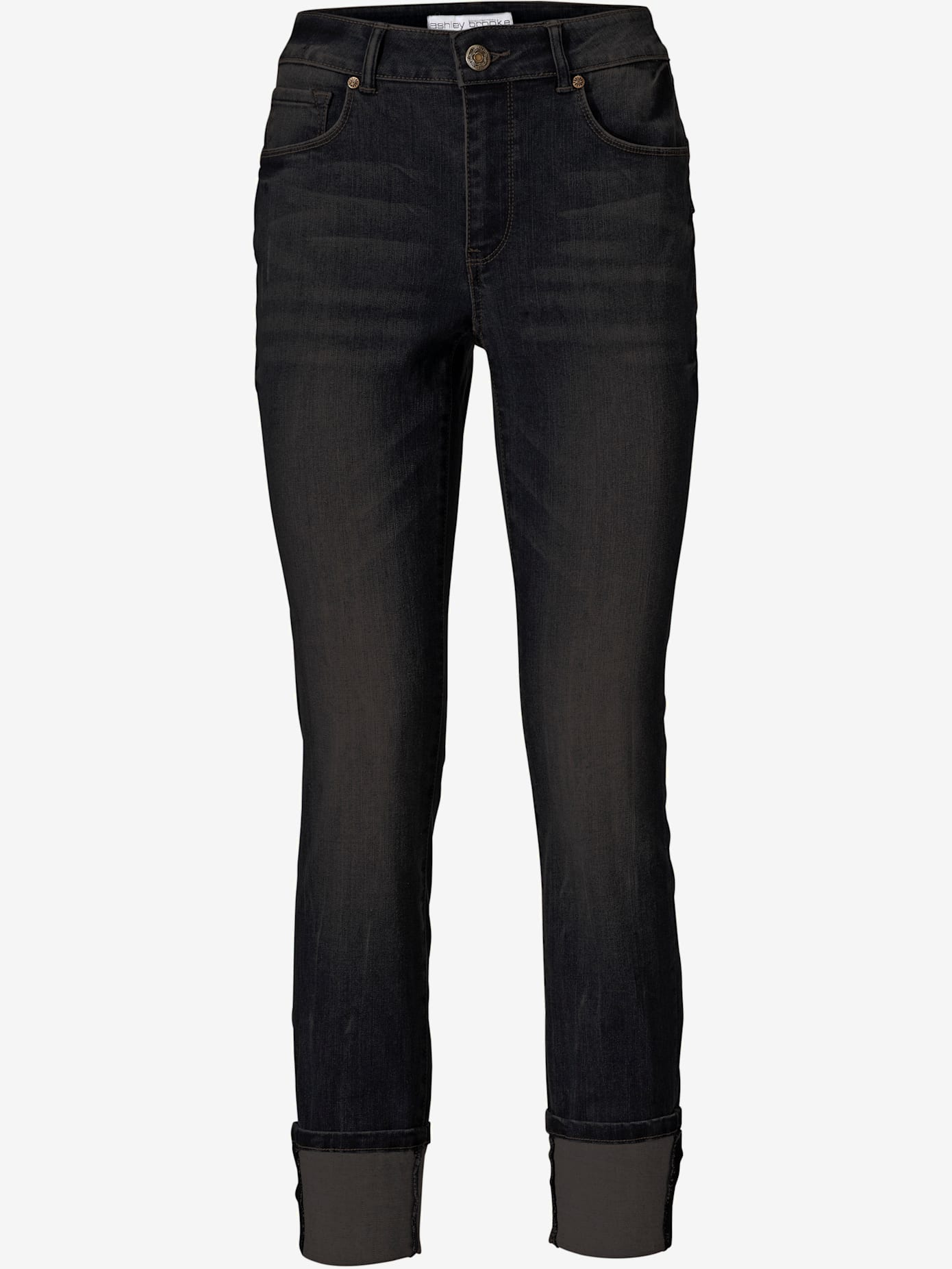 Jeans effet ventre plat longueur 7/8