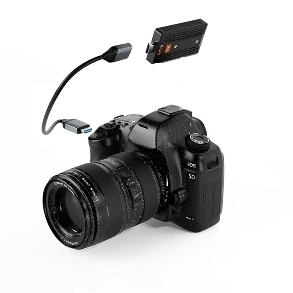 (1080p) Wireless HDMI auf HDMI Display Transmitter / Receiver für kabellose Übertragung bis 200m inkl. HDMI Kabel   Netzteil - Schwarz