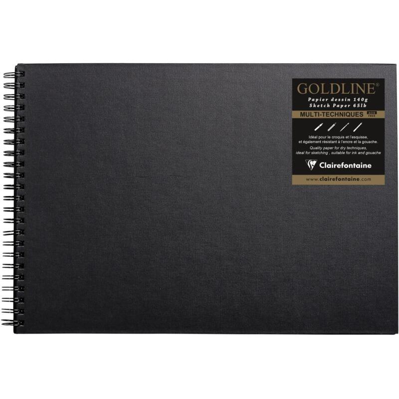Goldline carnet spiralé 64F A3 140g I - Blanc