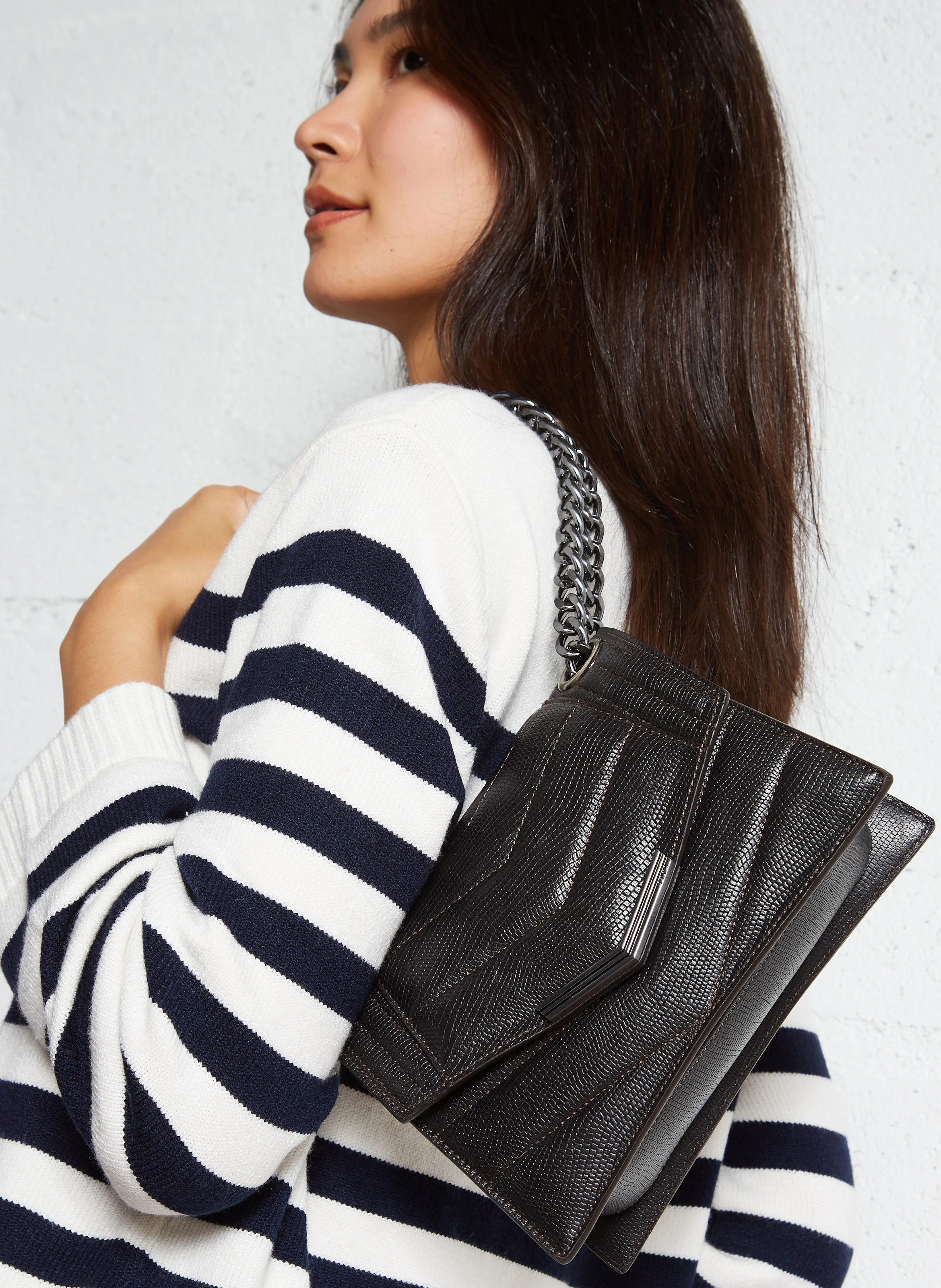 THE ONE - Sac porté épaule en cuir | Marron