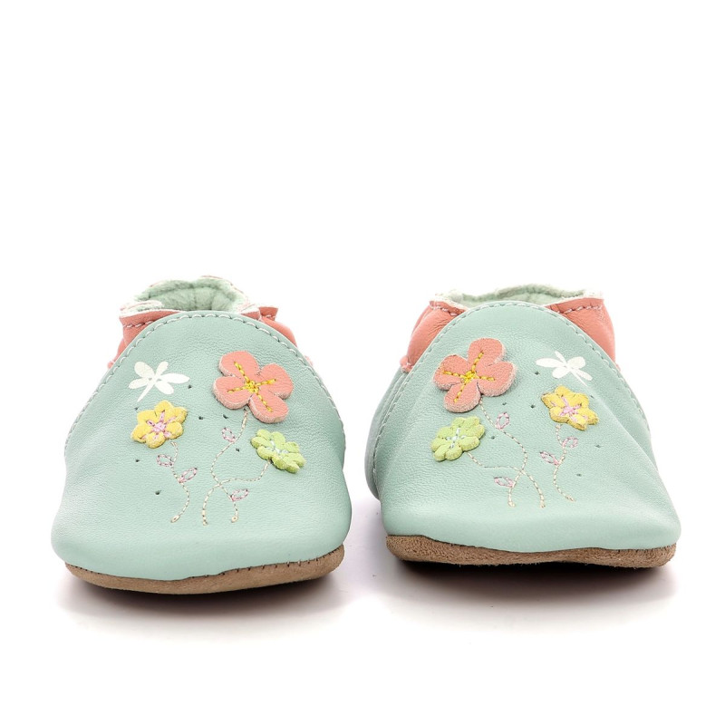 Robeez Robeez Chaussons Spring Time Vert Aqua