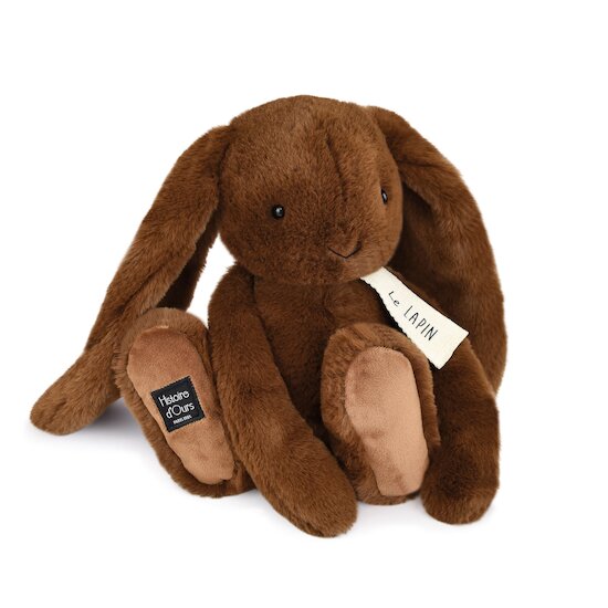Peluche Le Lapin café   chocolat        32 cm   de               Histoire d'ours
