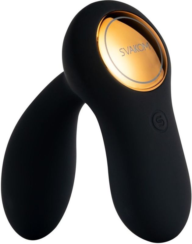 Svakom - Vick Neo - Oplaadbare VR Anale Vibrator - Zwart - Huidvriendelijk Materiaal