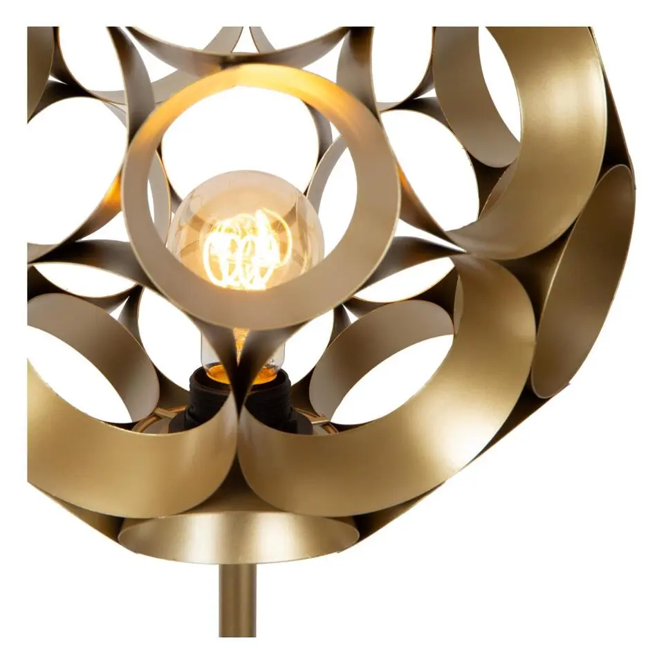 Lucide HANNELORE Vloerlamp - Mat Goud / Messing