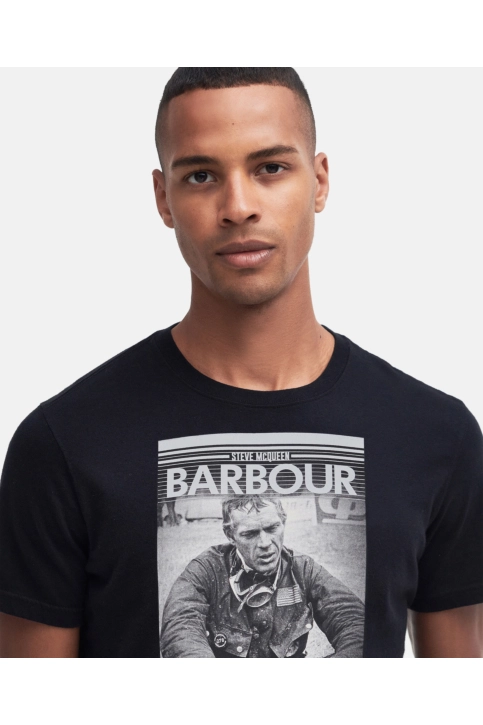 Tee shirt barbour intl mount bk31 black
