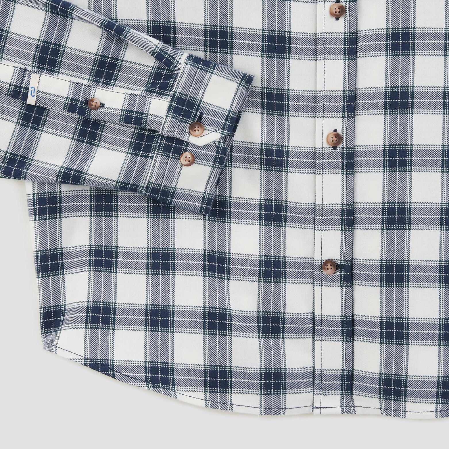 Chemise regular carreaux coton flanelle régénérati Vert