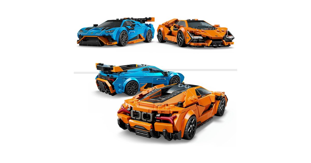 LEGOSpeed Campions - Lamborghini Revuelto en Huracán STO Constructiespeelgoed  (77238)