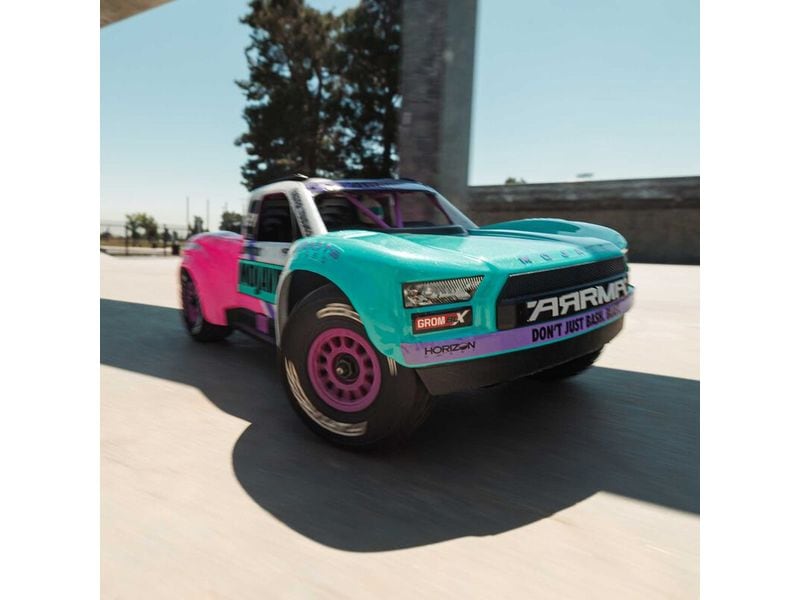 Arrma Desert Truck Mojave GROM BLX 2233S, Türkis 1:16 Brushless 4 X 4 Small Scale Desert Truck RTR mit DSC