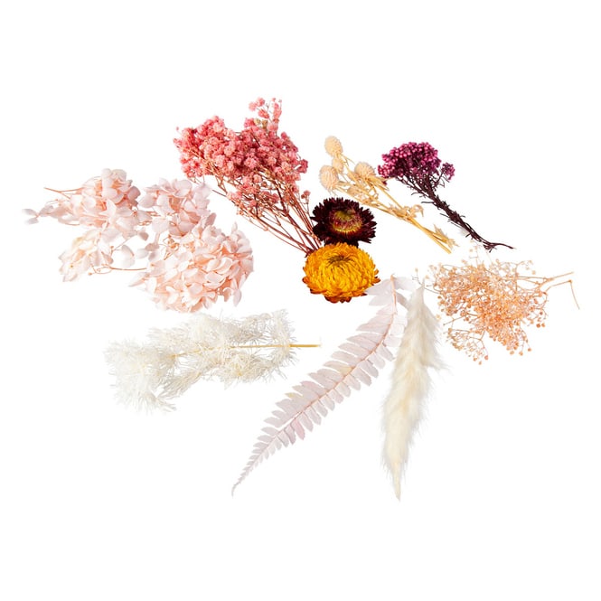 Streudeko - Trockenblumen - rosa