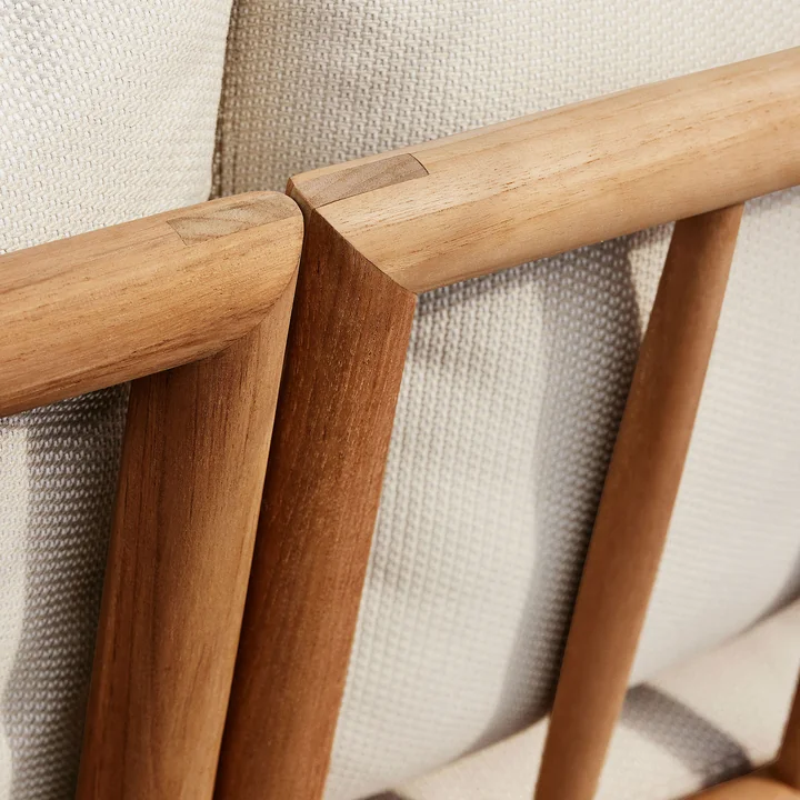 Fritz Hansen - Skagerak Tradition Outdoor Sofa Eckmodul, Teak / light sand