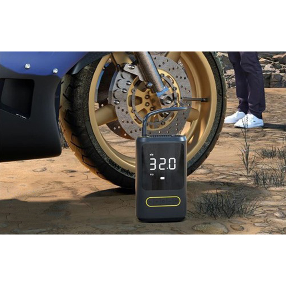 (4000mAh) 150 PSI Auto Luftkompressor Fahrrad Reifenpumpe Motorrad Luft Pumpe mit Powerbank Funktion / Kabel für Zigarettenanzünder