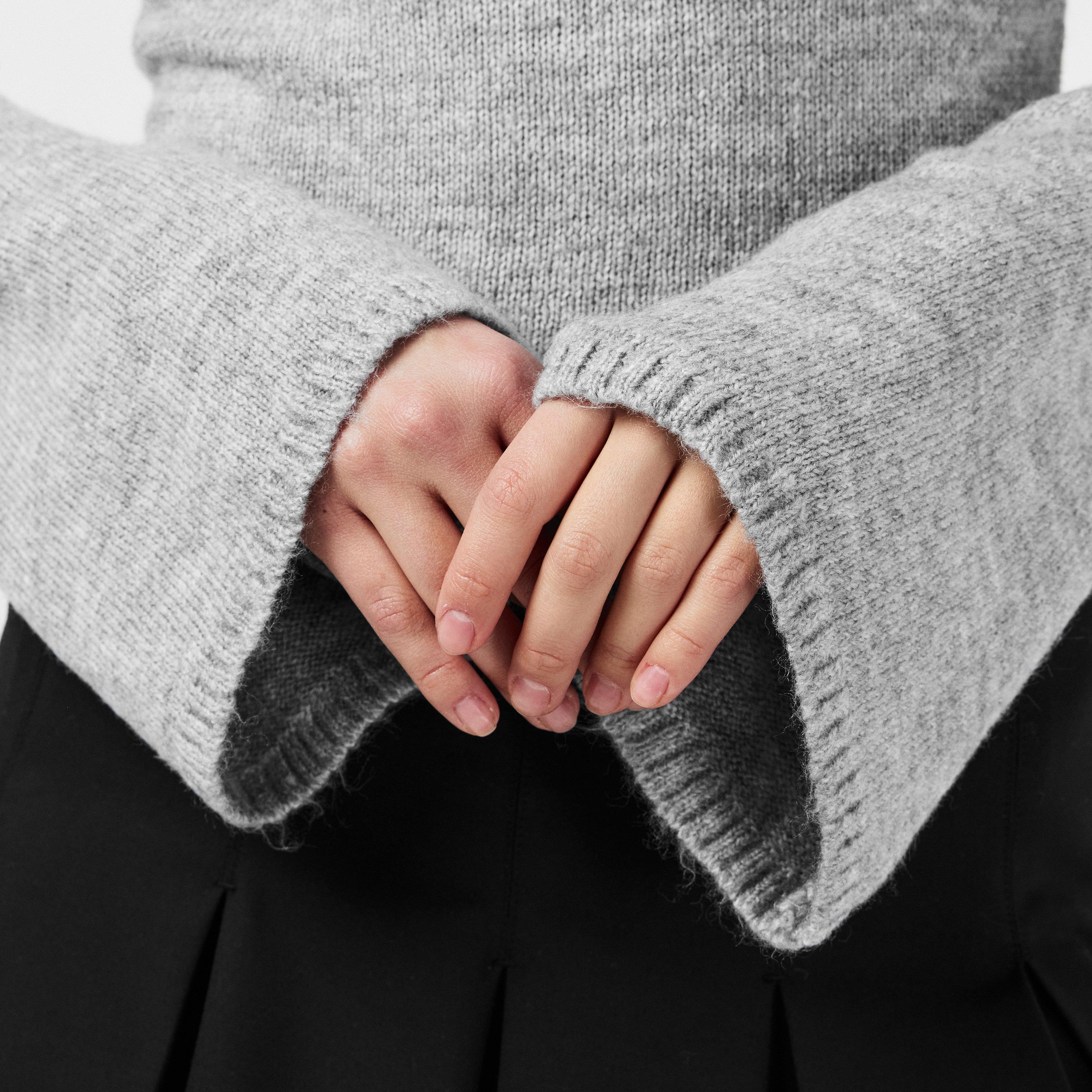 Missy Empire ME Fold Over Flared Sleeve Jumper Womens