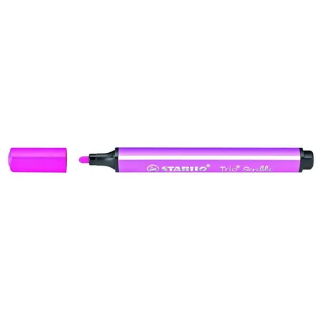 Gefederter Dreikant-Filzstift - STABILO Trio Scribbi - Einzelstift - rosa