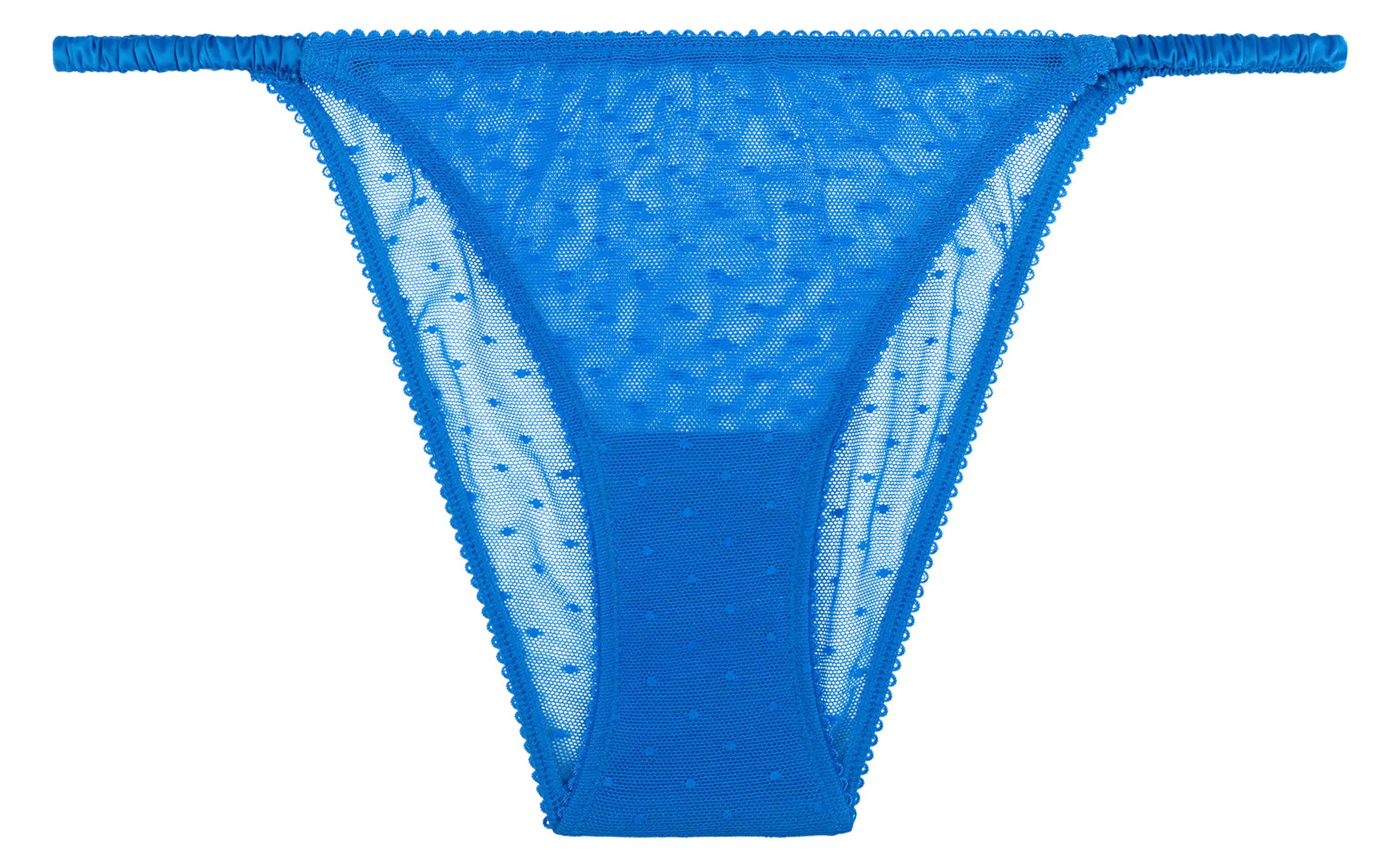 CLIO - Slip style Tanga en maille | Bleu