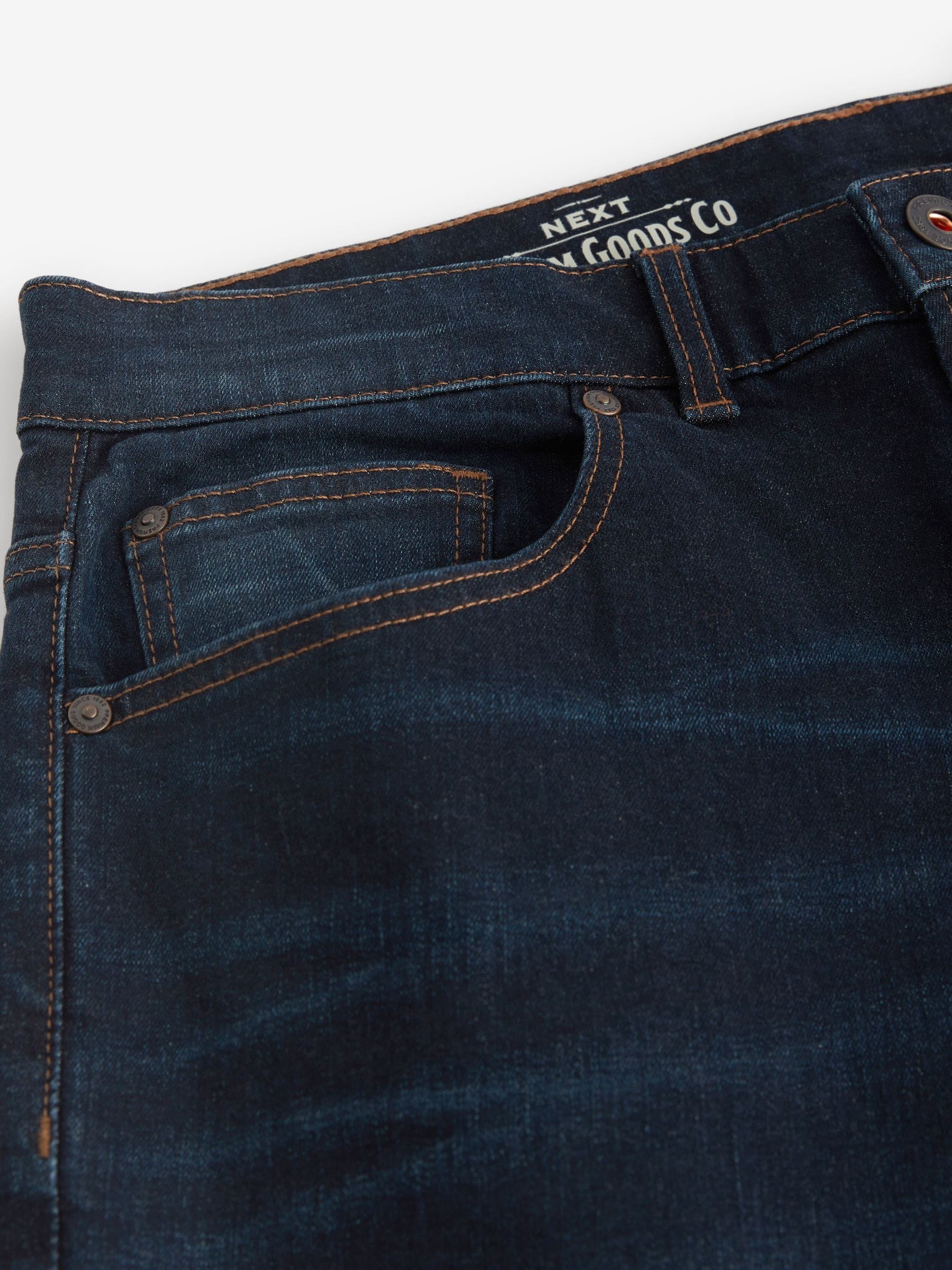 Diepblauw - Slim Fit - Authentieke stretch denim jeans