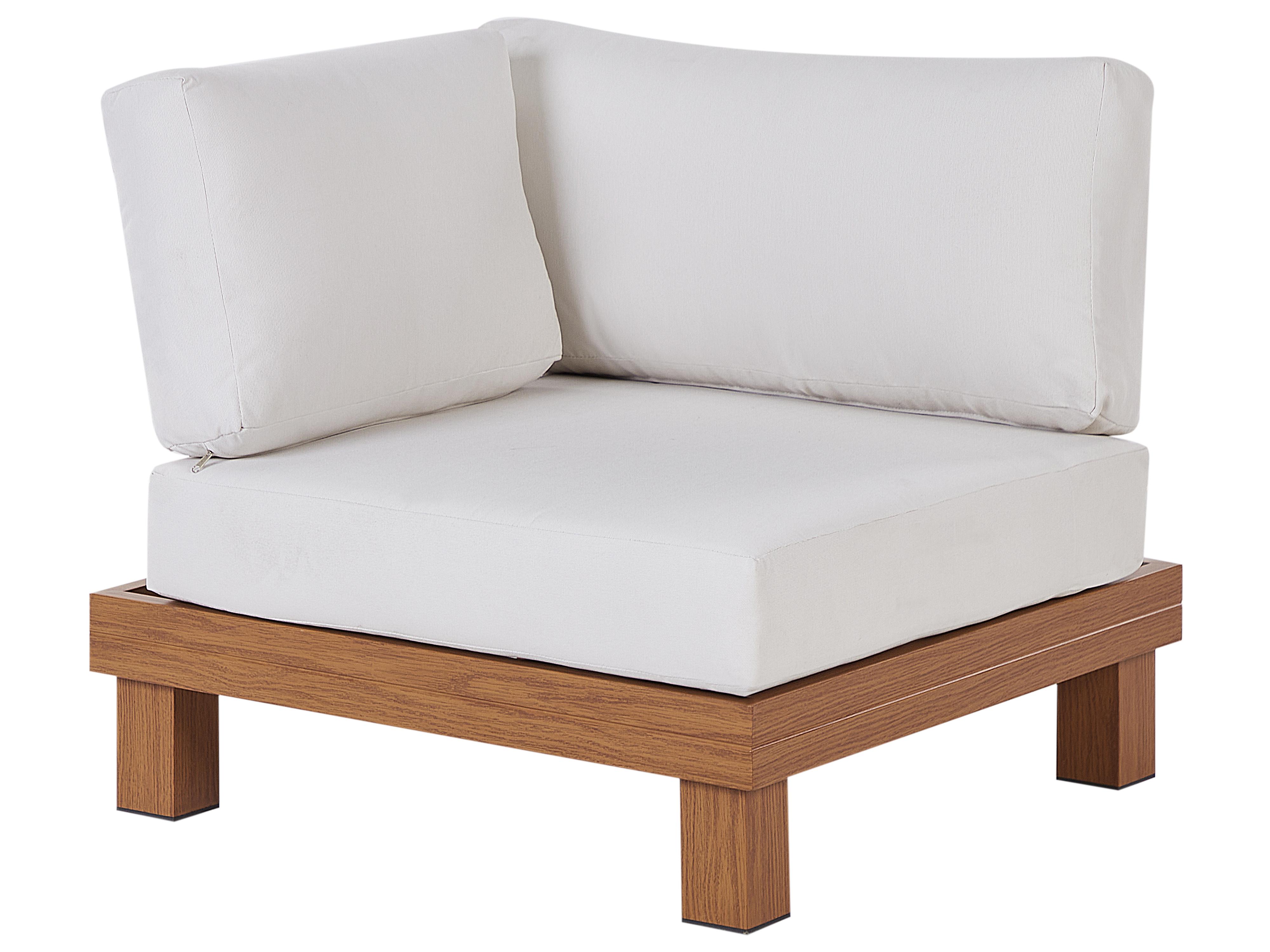Tuin hoekloungeset met tafel 5-zits SANZA linkszijdig modulair Metaal Wit