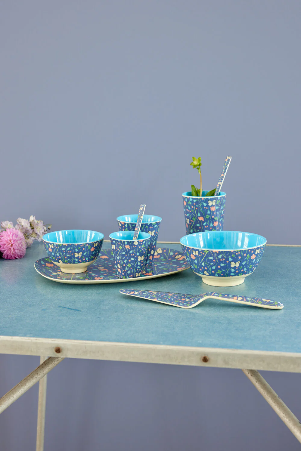 RICE  Melamine Butterfly Field Print Tall kop - 400 ml.