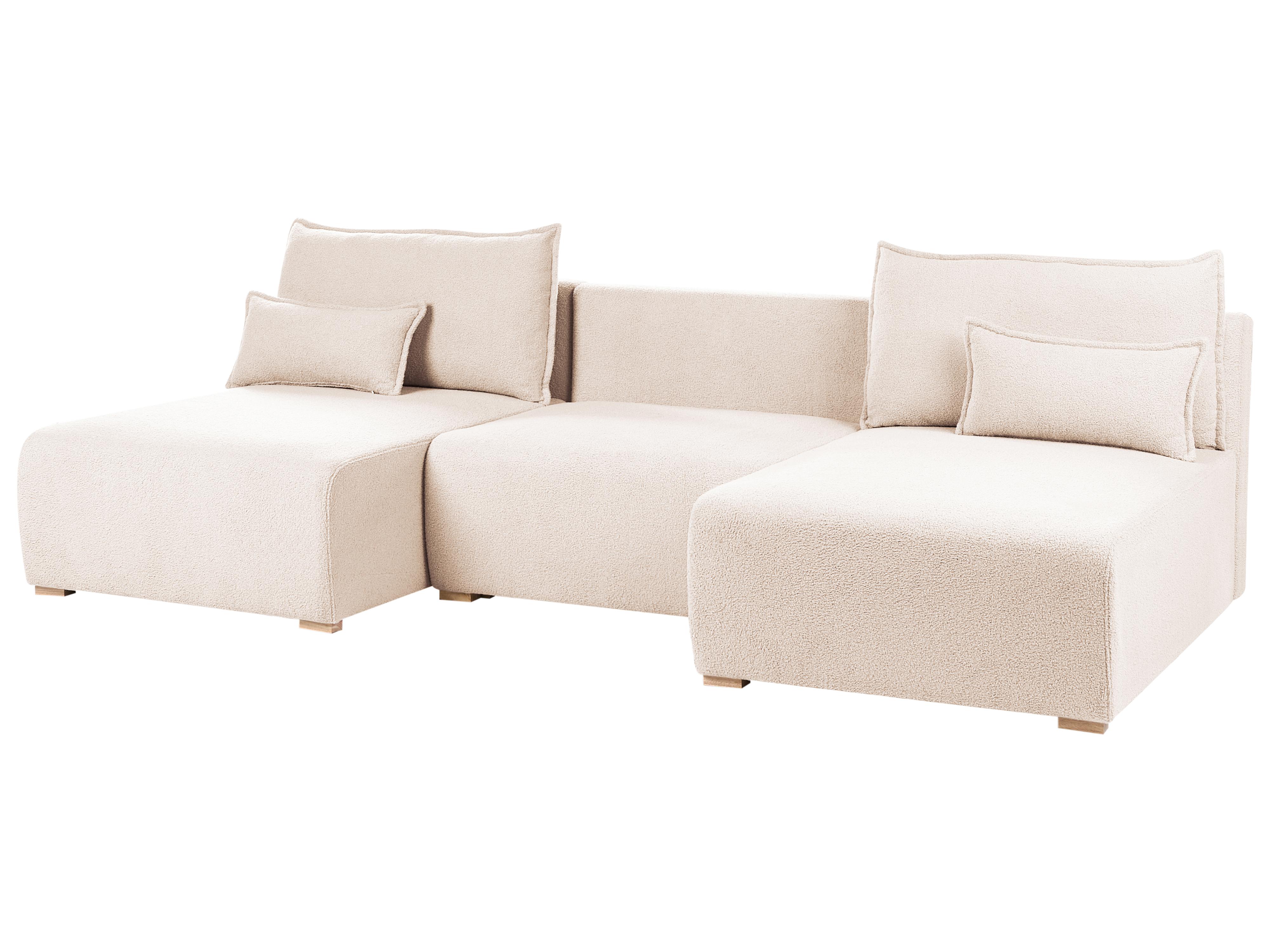 Modulaire U-vormige bank NERBO Bouclé Beige