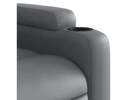 Fauteuil massant inclinable Gris Similicuir