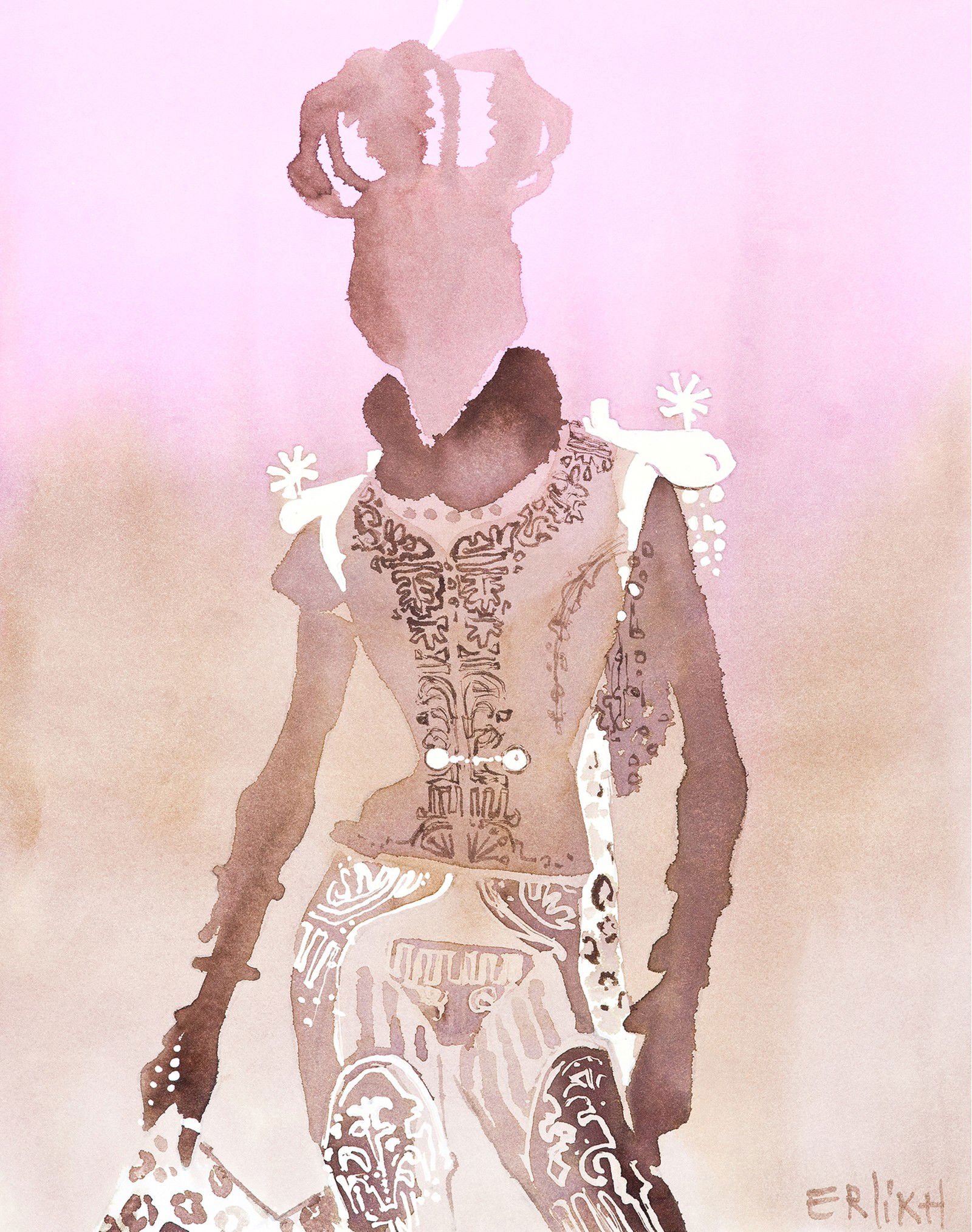 Gaultier Couture Military suit with a crown  by Eduard Erlikh - Limited Edition. Edition of: 100. Signed.