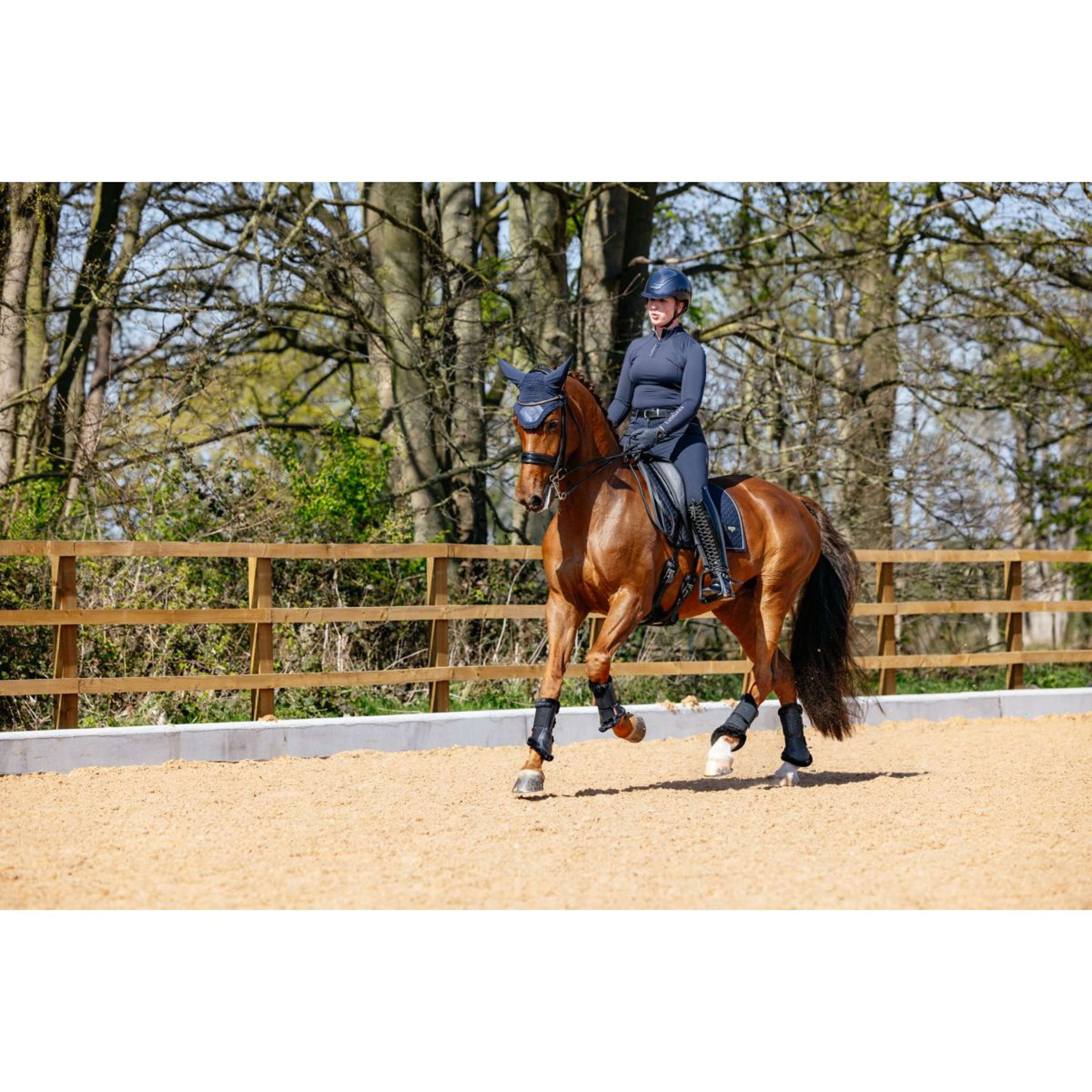 LeMieux Zadeldekje Puissance Suede Dressuur Navy
